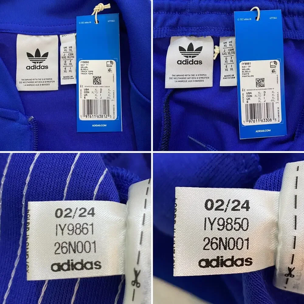 Adidas Originals Classics Superstar Tracksuit Semi Lucid Blue White Size XL